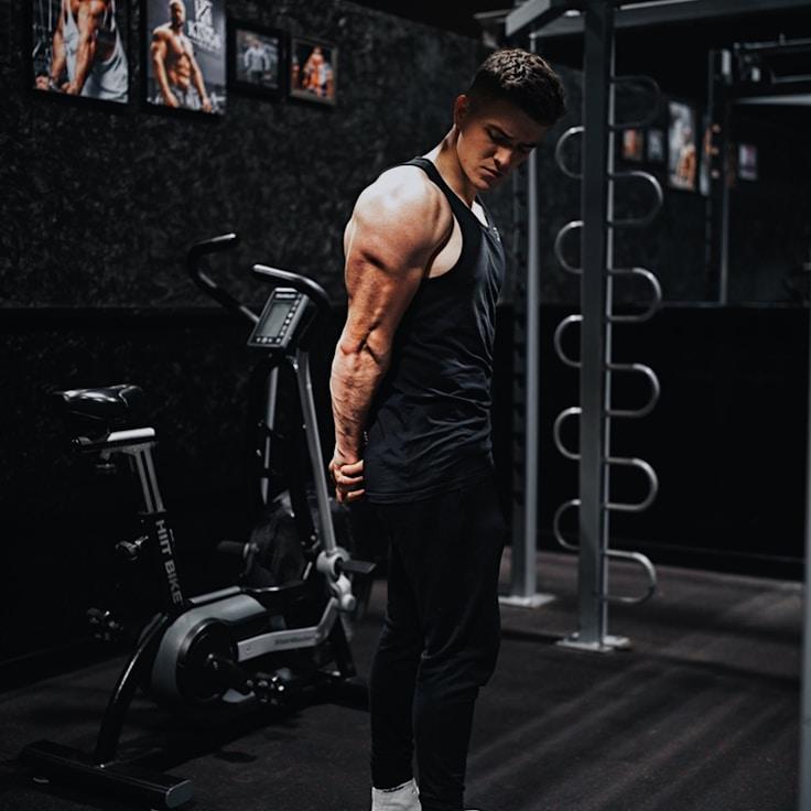 Professional gym interior with weight equipment